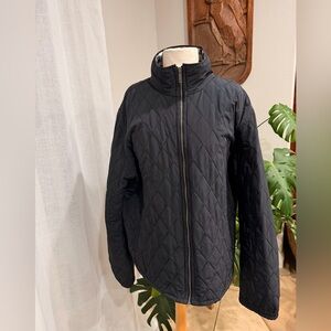 Burberry London Quilted Jacket Nova Check Lining Full Zip Large